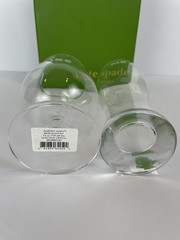 Kate Spade for Lenox Darling Point Mr & Mrs Beer Crystal Glass Set New
