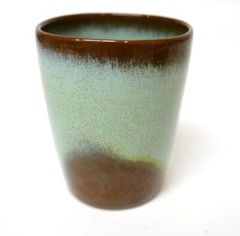 Beautiful MCM Frankoma Prairie Green Pottery – 3.25″ Juice Cup 5LC