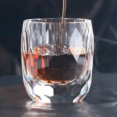 Hand Engraved Sparkle Rock Crystal Whiskey Glasses 240ml/8oz-Luxury mens gift