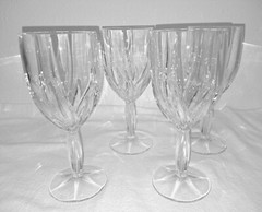 4 Waterford Crystal Glass Set Wine Water Tea Goblets Marquis Improvisation Amway