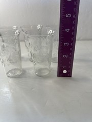 VTG Etched Design Juice Glasses Set Of 5