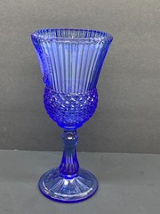 AVON Fostoria Cobalt Blue Glass Goblets George Washington