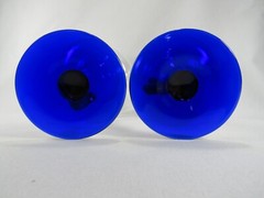 Cobalt Blue curved Stem With Cleared Top Margarita Glasses Set of 2