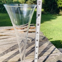 TIFFANY & CO. — TRUMPET — HOLLOW STEM CHAMPAGNE FLUTES, UNSIGNED (4)