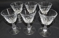 Seneca 6 Liquor Cocktails Cut 967 Fan and Dot Design on Blank 912