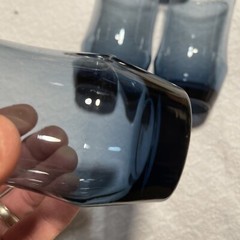 Vintage Libbey Bolero Dusky Blue 5 Drinking Glasses 5.5” Tall