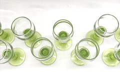 11 Lime Green Stem Liqueur or Port Glass Bormilio Rocco Limocino Goblet Cordial