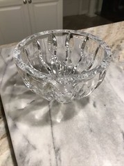 Miller Rogaska Reed & Barton Equinox Cut Crystal Serving Bowl Centerpiece 7″ W