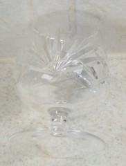 Gorham Cherrywood Fan Cut Crystal Brandy Glass 3 3/4″ EXCELLENT Condition!
