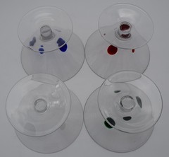 4 Contemporary Marble-tini Martini glasses Measures 3.5 in tall 5 in dia #G15