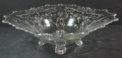 Cambridge Chantilly Martha 445 Glass 4 Toed Flared Bowl Made in USA