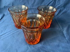 Vintage Noritake Perspective Amber Flat Juice Glasses – Retired Pattern Set of 3