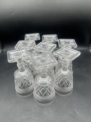 Imperial Glass Cape Cod Clear Goblets Set of 8 5.5” Diamond Point Water Wine