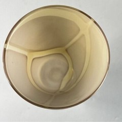 Vintage Italian Wine Glasses Cased Hand Blown Glass Set of 2 MCM Cream