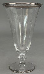 4 Miramar Glastonbury Lotus Crystal Platinum Trim Iced Tea Claret Goblet Glasses