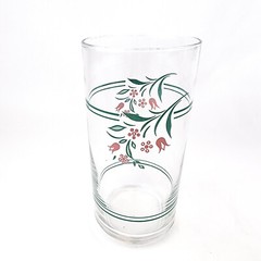 Vintage CORNING Corelle ROSEMARIE Tulip Pattern Glassware Tumbler Glasses 4 pc
