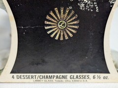 Libbey Glass «Citation» 6.5 oz MCM dessert/champagne glasses vintage 4-pack