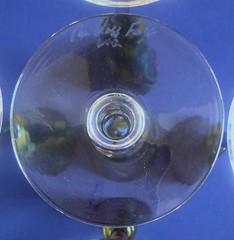 The Glass Forge Champagne Flutes ET Rainbow Studio Art Glass Signed • Set of 5