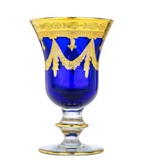 Set of 1 Interglass Italy Crystal Glasses – Cobalt Blue Italian Wine Goblets