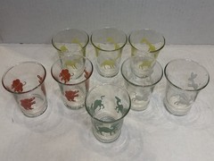 Set Of 8 Vintage? Libbey? Children’s 3 Oz Animal Juice Glasses