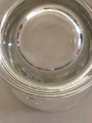TWO 3D VTG LA ROCHERE EMBOSSED FLEUR DE LIS ROUND ROCKS WATER GLASSES FRANCE 8OZ
