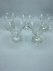 Crystal Handblown 3.25″ Tall Dessert Parfait Glasses Set Of 5