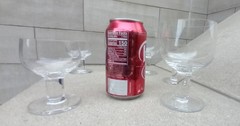 Rosenthal Glass Barware 6x Pieces of Drinkware «PLUS» Pattern 1980s