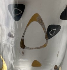 5 Federal Atomic Boomerang Amoeba Black & Gold Cocktail Bar Glasses