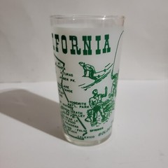 Vtg California Glass Frosted Fishing Panning Gold Skiing MCM Tourism Travel
