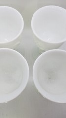 Vintage Westmoreland Della Robbia Milk Glass Water or Wine Goblets Set of 4