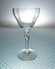 2 Vintage Optic Crystal Cordial Aperitif Twisted Stem or Shot Glass