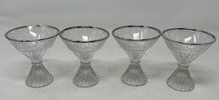 Paden City Etched Spring Orchard Sherry / Cordial Glasses Set Of 4 Art Deco