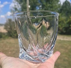 Set 2 Mikasa MOTION Double Old Fashioned Crystal Glasses 3¾» GERMANY 10oz MINT