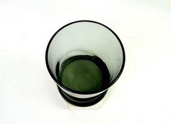 Hal Reed Kansas Crystal Co Green Glass 4 Pc 12 Ounce 4 5/8″ Pedestal Tumblers