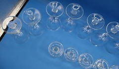 Modern Starburst Design Etched Glass 4.5” (11) 3.5” (6) *Pre-Owned* Lot Of 17