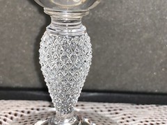Crystal Wine Water Glasses Goblets cut Glass faceted Elegant Bar 3 Set Stemmed