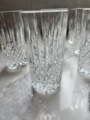 11 Waterford Ballybay Criss Cross Vertical Cut Crystal Highball Glasses 5 1/2»