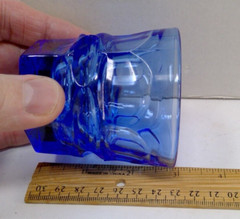 Fostoria Argus BLUE for Henry Ford Museum HFM Set of 4 Juice Glasses 2 7/8″