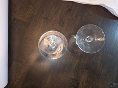 Etched Wine Sherry Glasses Flutes Set of 2 Cocktail Goblets Date Night Romantic