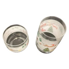Set Of 2 VTG Sanyo Silent Night Glasses