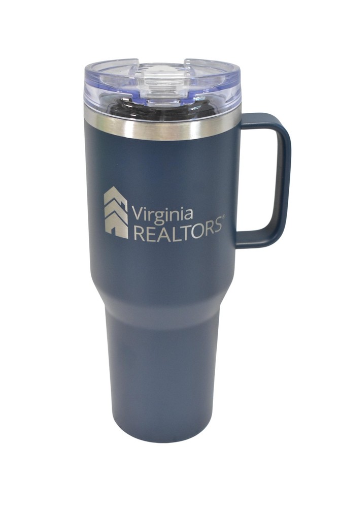 Starline Virginia Realtors Tumbler Blue Insulated Double Wall With Handle Lid