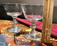 2 Bryce Brothers Wales Laurel BRYWALA 4.5” Champagne/Tall Sherbet 1955-1966