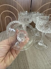 6 Vintage Cristal d’Arques Longchamp Crystal Sherbets 5 1/2″