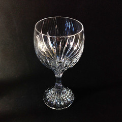 BACCARAT MASSENA AMERICAN WHITE WINE GLASS, Cut Crystal, 6 3/8″, 8 Oz, FRANCE