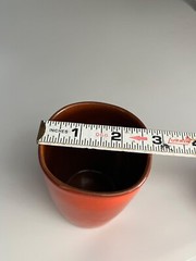 VINTAGE FRANKOMA TUMBLER~3.5″~ BURNT ORANGE/BROWN~5LC