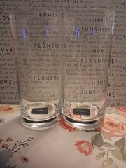 NEW Mikasa JULIE HIGHBALL Crystal Glasses Complete Set of 2 NWT 16.5 Oz.