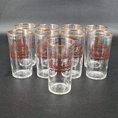 MCM Set of 9 Vintage Last Supper Da Vinci Drinking Glasses Barware