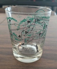 Vintage Pebble Beach Golf Course Double Old Fashioned Glasses DOF Cocktail