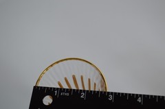 CC ZECCHIN Italian Murano Glass Gold Gilt Champagne Flutes Set Of 2