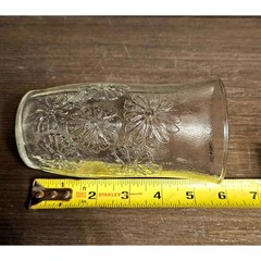 Vintage Anchor Hocking Springsong 5 3/4in Clear Flat Iced Tea Tumbler 16oz Glass